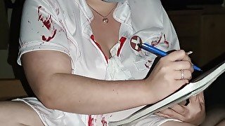 Covid-19 Handjob from sexy Nurse *blacknails/cumblast*