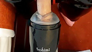 Reviewing a gift from my boyfriend - Sohimi Eliza 2 Hands Free Male Masturbator fleshlight cumming