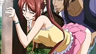 Naughty anime allows her boyfriend to penetrate her slit