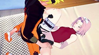 Naruto fuck Sakura then orgasm ask for more creampie her tight wet pussy