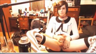 Tranny webcam wank 1