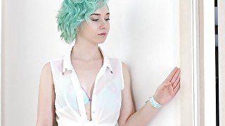 Teens Analyzed - Alice Klay - Blue-haired teeny anal debut