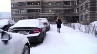 Cute Russian teen with a lovely ass gets rammed doggystyle
