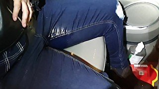 ⭐ Hot! Sexy Non Stop Jeans Piss Compilation! Naughty Girl Likes Flooding HerJeans!