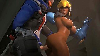 Soldier 76 Fucking Pharah (Version 2) -Arhoangel