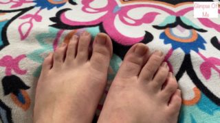 chilling, caring of woman's feet, dirt removal, Part1 - Glimpseofme