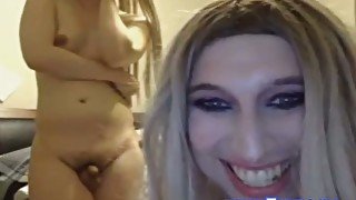 Blonde Chubby Shemales having a Hot Oral Sex