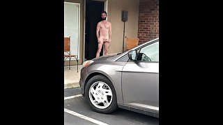 Caught and filmed naked outside