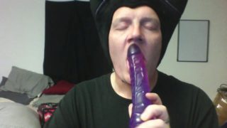 Maleficent cosplay xxx bj on purple cock deep throat training 10 inches