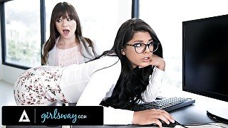 GIRLSWAY - Angry Dominant Boss Needs Incompetent Rookie IT Gina Valentina To Satisfy Her