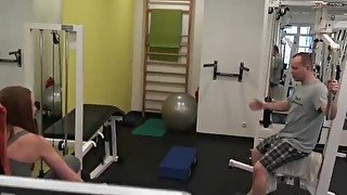 HUNT4K. Buddy earns a lot of cash by selling GF's tight pussy in gym