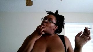 Smoking and Playing with Titties