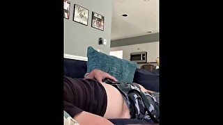 Cumming on the Couch - DILF Jerking Off