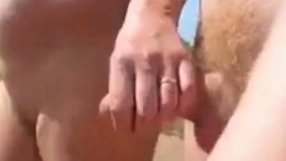 hand job on the beach walking