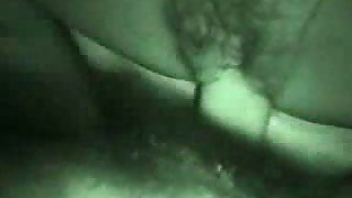 Night vision vid of me drilling my chubby girl's hairy snapper