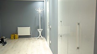 Threesome Blowjob With Lesbian Step-Mom And Girlfriend In The Toilet 4K