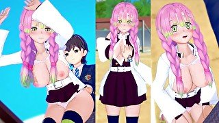 【エロゲーコイカツ！】鬼滅の刃 甘露寺蜜璃3DCG巨乳アニメ動画[Hentai Game Koikatsu! Demon Slayer Mitsuri Kanroji(Anime 3DCG Video