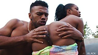 Sweet ass ebony feels willing to try the full XXX with her man