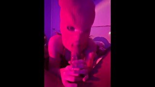 White slut sucks bbc dick in ski mask onlyfans leak