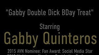 Horny Latina Talent Gabby Quinteros Sucks And Fucks 2 Big Dicks At Once!