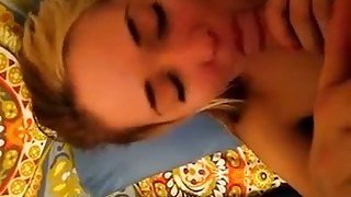 Sweet cute beautiful girl with sexy lashes sucked my fat big cock