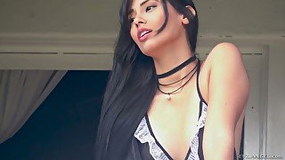 Colombian hottie Andreina Dlux loves nothing but to ride dick in attic room