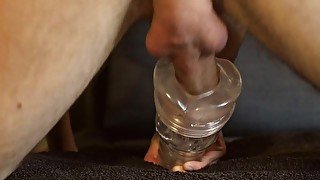 Straight guy - Big Cock - Fleshlight - Moaning - Cumshot