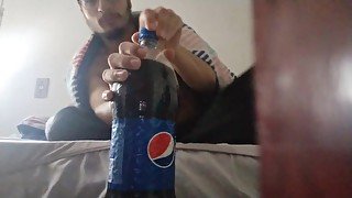 Male Drinking pepsi ( for mukbang