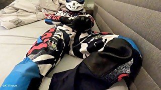 Blond boy jerk off in fox mx gear