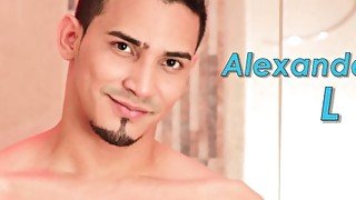 Alexanders L - Flirt4Free - Athletic Gay Hispanic Puts Dildo in His Ass