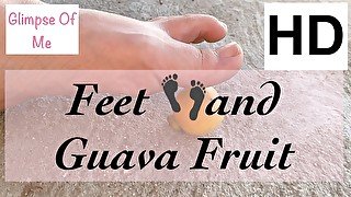 Feet and Guava fruit (feet fetish)👣 - GlimpseOfMe