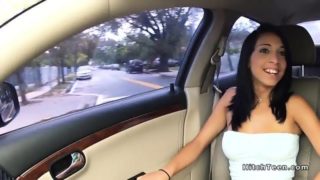 Latina teen girlfriend cheating outdoor