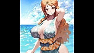 ONE PIECE - HOT NAMI WANT TRY THREESOME WITH ZORO AND SANJ / DOUBLE PENETRATION / LICKING PUSSY