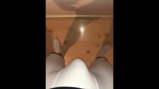 Delightfully JERKING OFF a FAT COCK in COMPRESSION SHORTS and COCK RING