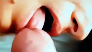 slut slowed Italian blowjob cumshot in mouth