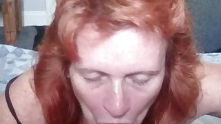 Redhead blowjob