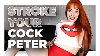 Mary Jane loves to stroke Peter's hard cock