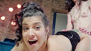 Real trans lesbian couple sucking fucking and squirting