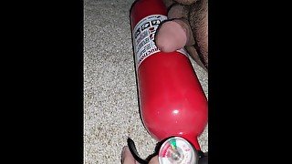 TEEN MOANS WHILE HUMPING FIRE EXTINGUISHER (4K)(8K)