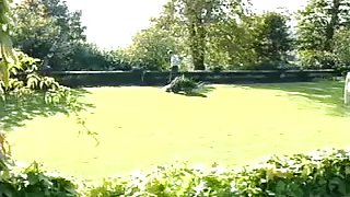 Gardener Takes Care Of Melons