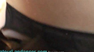 Fresh teen in stockings does wild lapdance