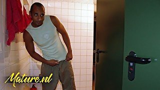 Horny Guy On The Ladies Toilet