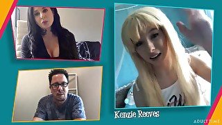 Webcam show between a dude and two provocative pornstars - Joanna Show