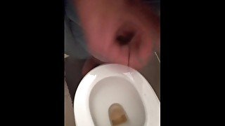 Morning pee hard cock