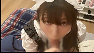 可愛いメイドの主観フェラ Maid Cosplay. pleasant Blowjob. Cute Japanese Quarter