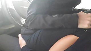 Stranded in the Cold: Hot Couple Warms Up Car- Screaming Dick Ride Orgasms