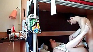 Girlfriend fucked in homemade dorm room porn