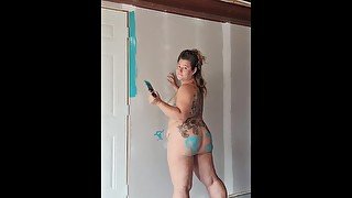 Construction renovation done by shorty bbw pawg interrupted by tall big dick