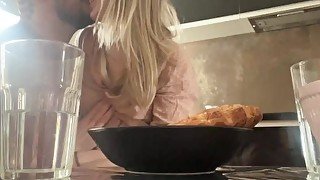 This morning I fucked my cute blonde wifey in the kitchen during breakfast, posted by WifeBucket