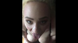 Bimbo Cumshot Eager Slut Takes It All